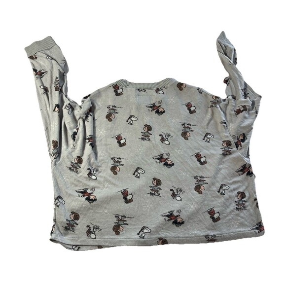 American Eagle Snoopy Peanuts Ice Skating Lounge Top Size Large - Picture 2 of 5